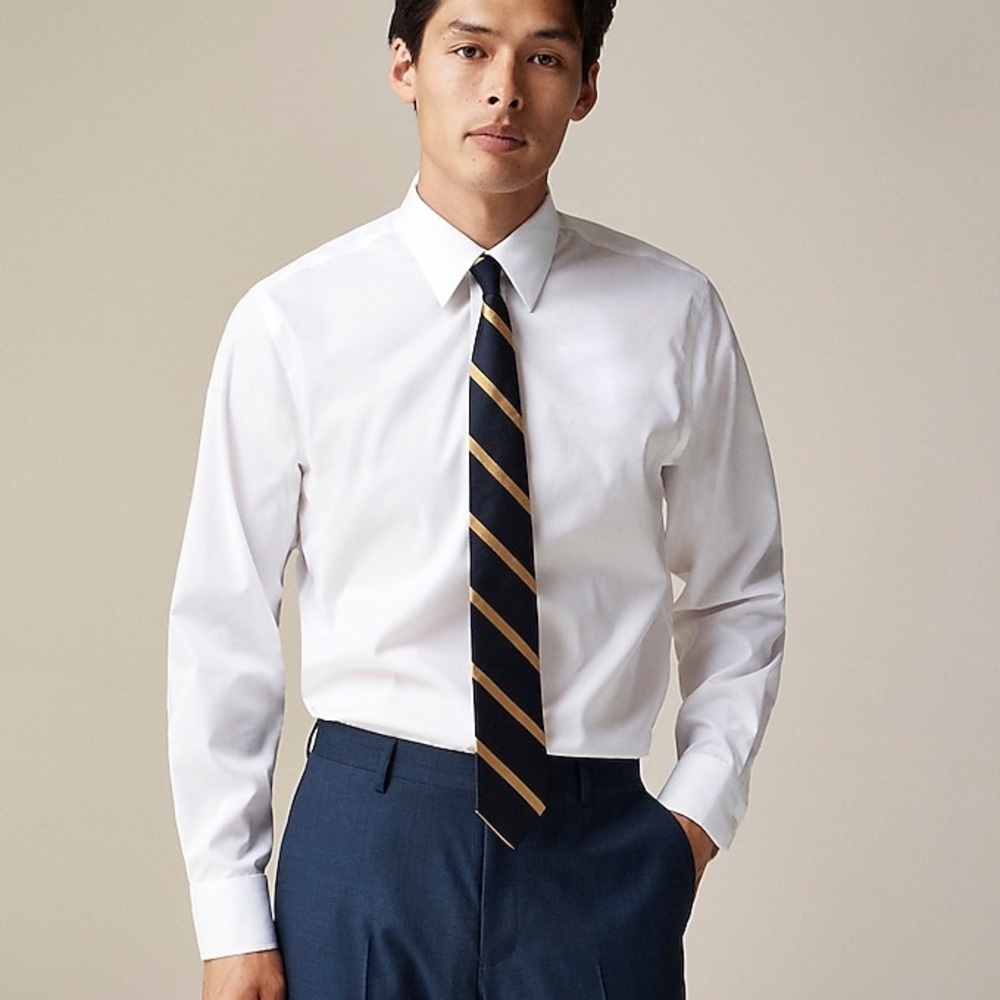 J.Crew Slim-fit Bowery wrinkle-free stretch cotton shirt with spread collar
